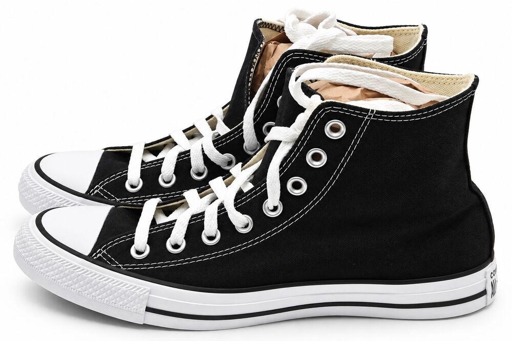 Converse Chuck Taylor All Star Women 9.5 Black High Top Canvas M9160C Shoes - Picture 4 of 6